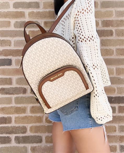 michael kors backpack purse with mk pattern|backpack Michael Kors outlet.